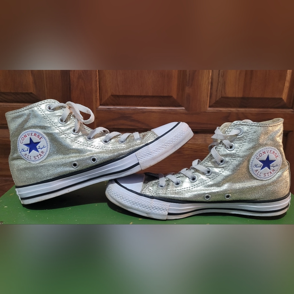 Gold Converse AllStar High Tops